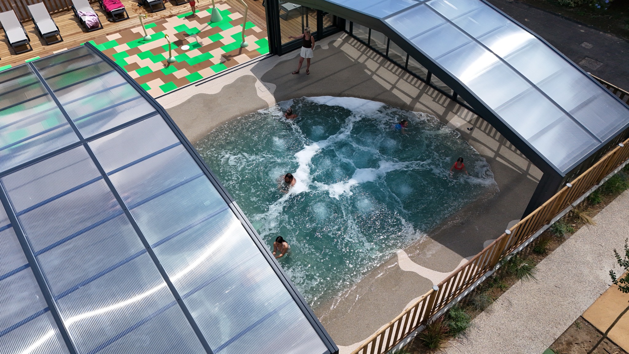 Boutique hotel lagoon aerial